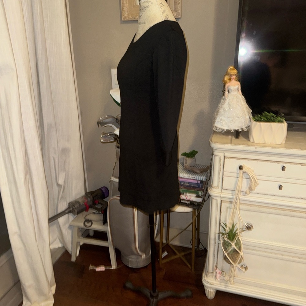 Max Studio Black Fitted Quarter Length Sleeve Dre… - image 5